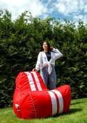Go Gift Pufa worek sako FERRARI czerwony-biały XXL 140x100