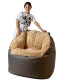 Go Gift Pufa worek sako FLUFFY brąz XXL 140x90