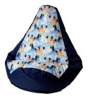 Go Gift Pufa worek sako GRUSZA DRUK granatowy-Kraina Lodu L 105x80