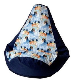 Go Gift Pufa worek sako GRUSZA DRUK granatowy-Kraina Lodu L 105x80