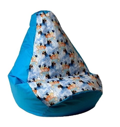 Go Gift Pufa worek sako GRUSZA DRUK niebieski-Kraina Lodu XL 130x90 Go Gift Pufa worek sako GRUSZA DRUK niebieski-Kraina Lodu XL 130x90