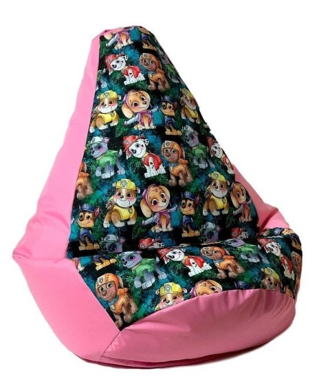 Go Gift Pufa worek sako GRUSZA DRUK róż-psi patrol XXL 140x100