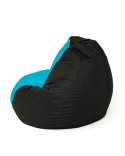 Go Gift Pufa worek sako GRUSZA czarny-niebieski XXL 140x100