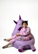 Go Gift Pufa worek sako JEDNOROŻEC Z USTAMI fiolet XL 130x90