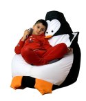 Go Gift Pufa worek sako PINGWIN czarny-biały XL 130x90