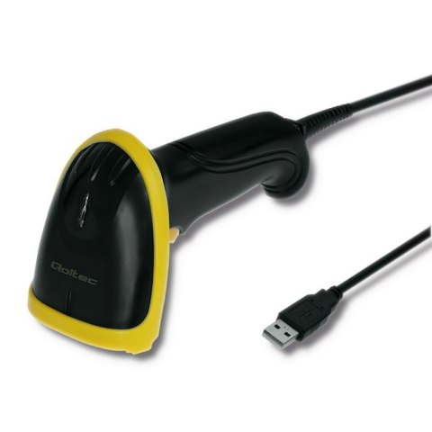 Qoltec QOLTEC LASEROWY CZYTNIK KODÓW 1D | 2D | USB | CZARNY