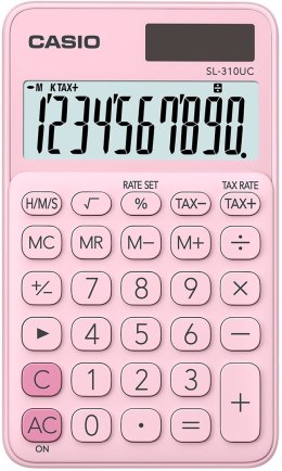 Casio CASIO KALKULATOR KIESZONKOWY SL-310UC PK RÓŻOWY, 10 CYFROWY WYŚWIETLACZ