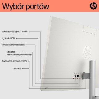 Hewlett-Packard HP AiO 24-cr0312nw Ryzen 5 7520 23.8" FHD IPS 250nits AG 16GB DDR5 SSD512 Radeon 610M Cam720p kB+Mouse Win11 Shell White 2Y