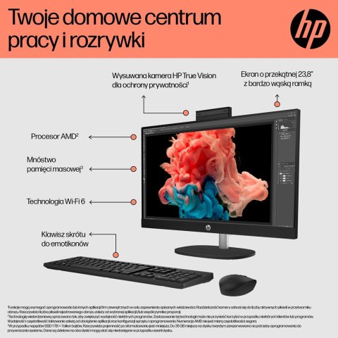 Hewlett-Packard HP AiO 24-cr0312nw Ryzen 5 7520 23.8" FHD IPS 250nits AG 16GB DDR5 SSD512 Radeon 610M Cam720p kB+Mouse Win11 Shell White 2Y Hewlett-Packard HP AiO 24-cr0312nw Ryzen 5 7520 23.8" FHD IPS 250nits AG 16GB DDR5 SSD512 Radeon 610M Cam720p kB+Mouse Win11 Shell White 2Y