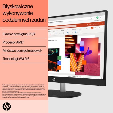 Hewlett-Packard HP AiO 24-cr0312nw Ryzen 5 7520 23.8" FHD IPS 250nits AG 16GB DDR5 SSD512 Radeon 610M Cam720p kB+Mouse Win11 Shell White 2Y Hewlett-Packard HP AiO 24-cr0312nw Ryzen 5 7520 23.8" FHD IPS 250nits AG 16GB DDR5 SSD512 Radeon 610M Cam720p kB+Mouse Win11 Shell White 2Y