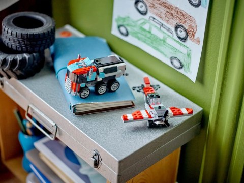 Lego LEGO Creator 31146 Ciężarówka z platformą i helikopterem Lego LEGO Creator 31146 Ciężarówka z platformą i helikopterem