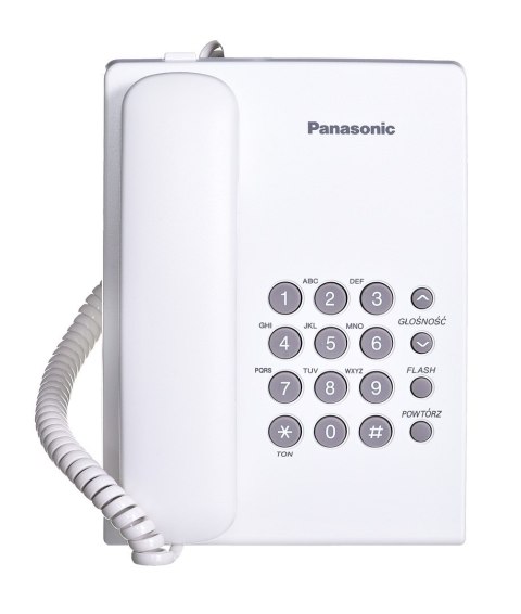 Panasonic Telefon przewodowy Panasonic KX-TS 500PDW Biały Panasonic Telefon przewodowy Panasonic KX-TS 500PDW Biały