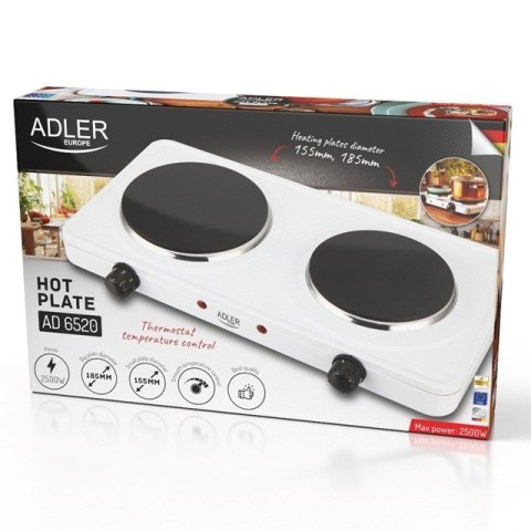 Adler Kuchenka elektryczna dwupalnikowa ADLER AD 6520 Adler Kuchenka elektryczna dwupalnikowa ADLER AD 6520