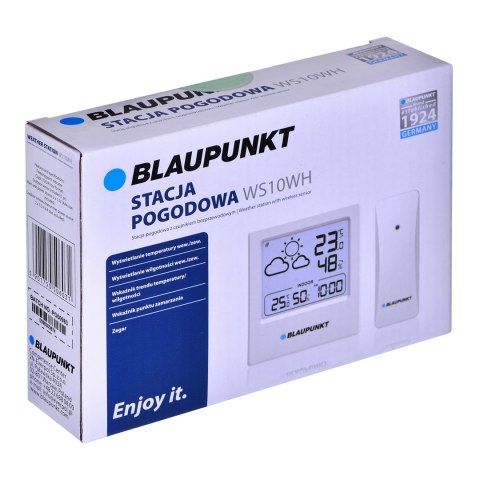 Blaupunkt BLAUPUNKT Stacja pogodowa z czujnikiem zewnętrznym WS10WH Blaupunkt BLAUPUNKT Stacja pogodowa z czujnikiem zewnętrznym WS10WH