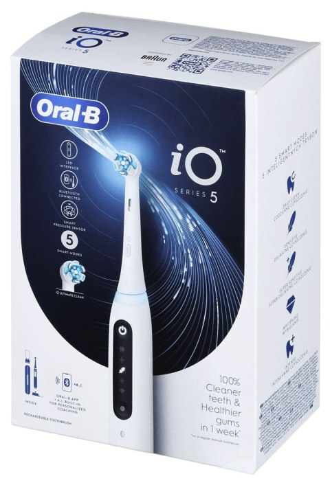 Braun Braun Oral-B Szczoteczka elektryczn iO5 Quite White (WYPRZEDAŻ) Braun Braun Oral-B Szczoteczka elektryczn iO5 Quite White (WYPRZEDAŻ)