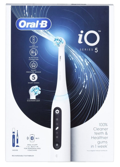 Braun Braun Oral-B Szczoteczka elektryczn iO5 Quite White (WYPRZEDAŻ) Braun Braun Oral-B Szczoteczka elektryczn iO5 Quite White (WYPRZEDAŻ)