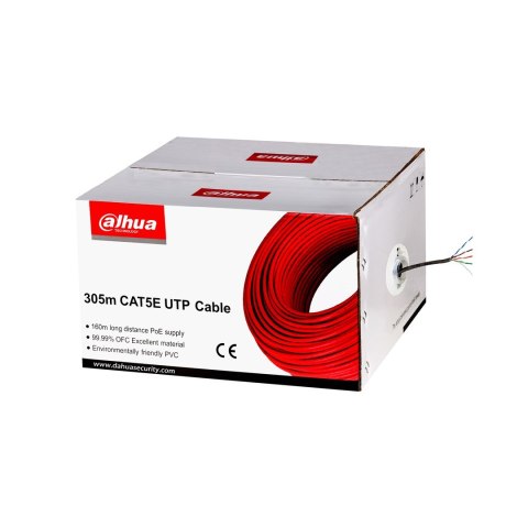 DAHUA Kabel drut UTP kat. 5e 305m szary PFM920I-5EUN DAHUA Kabel drut UTP kat. 5e 305m szary PFM920I-5EUN