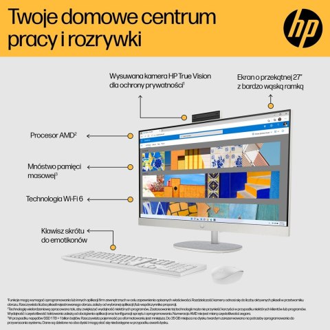 Hewlett-Packard HP 27-cr0222nw AIO Ryzen 7 7730U 27.0"FHD IPS AG 300nits 16GB DDR4 SSD512 Radeon 680M LAN Win11 2Y Shell White Hewlett-Packard HP 27-cr0222nw AIO Ryzen 7 7730U 27.0"FHD IPS AG 300nits 16GB DDR4 SSD512 Radeon 680M LAN Win11 2Y Shell White