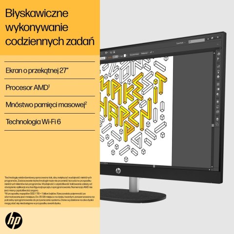 Hewlett-Packard HP 27-cr0222nw AIO Ryzen 7 7730U 27.0"FHD IPS AG 300nits 16GB DDR4 SSD512 Radeon 680M LAN Win11 2Y Shell White Hewlett-Packard HP 27-cr0222nw AIO Ryzen 7 7730U 27.0"FHD IPS AG 300nits 16GB DDR4 SSD512 Radeon 680M LAN Win11 2Y Shell White