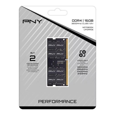 PNY Technologies Pamięć PNY Performance SODIMM DDR4 16 GB 3200 MHz PNY Technologies Pamięć PNY Performance SODIMM DDR4 16 GB 3200 MHz