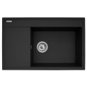 PYRAMIS Zestaw - Zlewozmywak PYRAMIS CAMEA (79x50) 1B 1D R + Bateria IDEA Black Edition - 070168502BE - Volcano