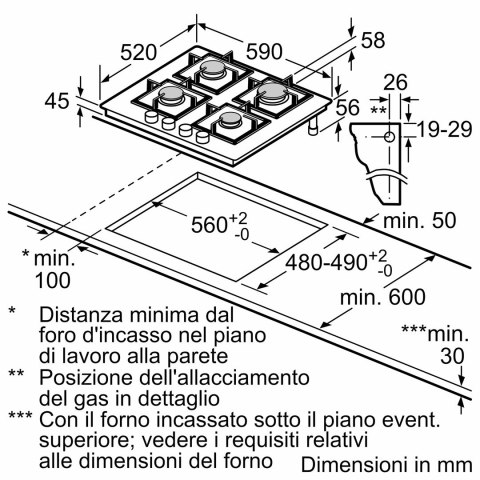 BOSCH Płyta gazowa BOSCH PNP6B6K40 BOSCH Płyta gazowa BOSCH PNP6B6K40
