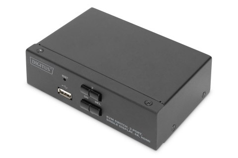 DIGITUS DIGITUS PRZEŁĄCZNIK KVM 2 PORTOWY HDMI, 4K 30HZ DS-12870 DIGITUS DIGITUS PRZEŁĄCZNIK KVM 2 PORTOWY HDMI, 4K 30HZ DS-12870