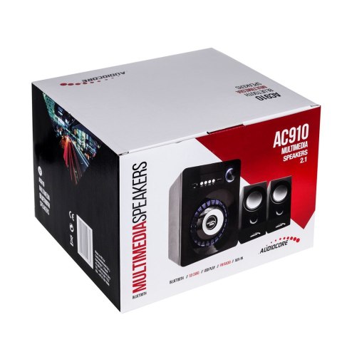 AUDIOCORE Zestaw głośników komputerowe AUDIOCORE AC910 (2.1; kolor czarny) AUDIOCORE Zestaw głośników komputerowe AUDIOCORE AC910 (2.1; kolor czarny)