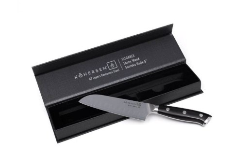 KOHERSEN Nóż santoku Santoku Kohersen Elegance Ebony Wood 12,7cm KOHERSEN Nóż santoku Santoku Kohersen Elegance Ebony Wood 12,7cm