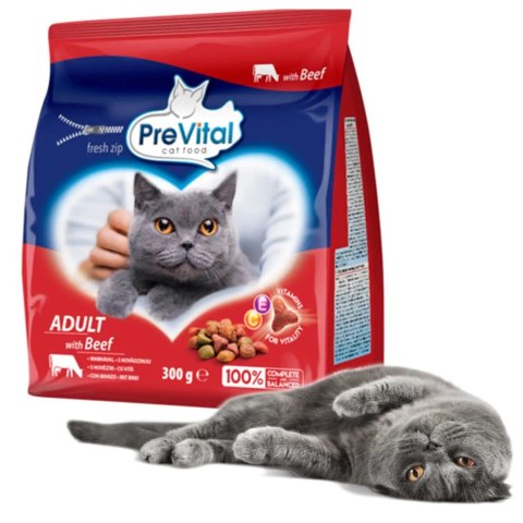 PREVITAL wołowina karma sucha dla kotów 300g PREVITAL wołowina karma sucha dla kotów 300g