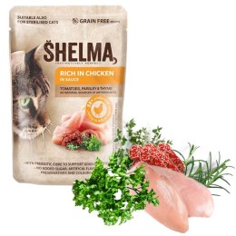 SHELMA SHELMA saszetka z kurczakiem i pomidorami oraz ziołami 85g