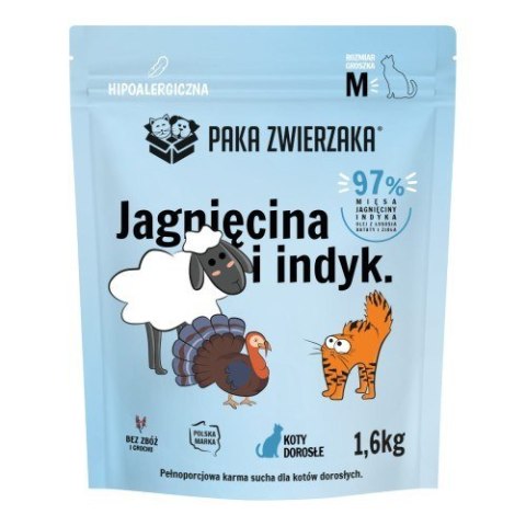 PAKA ZWIERZAKA Paka Zwierzaka Jagnięcina z indykiem "M" 1,6kg
