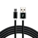 EverActive Kabel zasilający everActive CBS-1CB (USB - USB typu C ; 1m; kolor czarny)