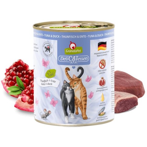 Fox4Pets GranataPet DeliCatessen tuńczyk i kaczka karma mokra dla kota 800g Fox4Pets GranataPet DeliCatessen tuńczyk i kaczka karma mokra dla kota 800g