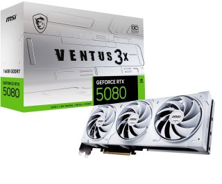 MSI Karta graficzna MSI GeForce RTX 5080 16GB VENTUS 3X OC WHITE GDDR7
