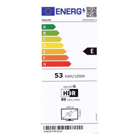 Philips Telewizor Philips 50PUS7000/12 LED 50'' 4K Ultra HD Titan OS Dolby Atmos DVB-T2 Czarny