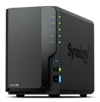 Synology NAS Synology DS225+; Tower; 2x (3.5" SATA HDD/SSD), Intel Celeron J4125; 2GB DDR4 (max. 6GB), 2x 1GbE RJ-45 - Tylko Dyski Synolo