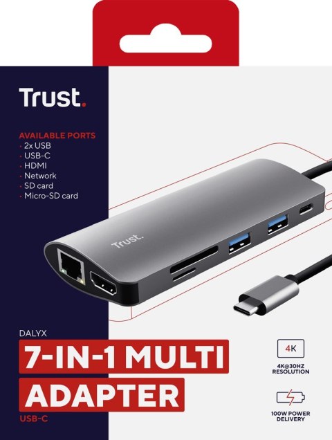 Trust Adapter TRUST DALYX 7-IN-1 USB-C
