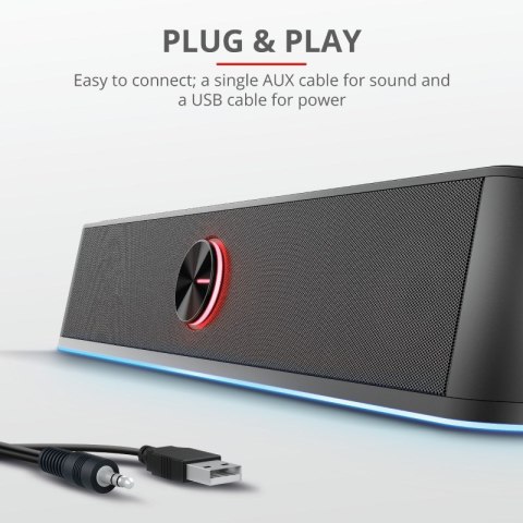 Trust Głośnik TRUST GXT619 THORNE RGB LED SOUNDBAR Trust Głośnik TRUST GXT619 THORNE RGB LED SOUNDBAR