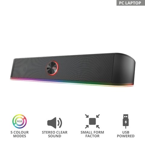 Trust Głośnik TRUST GXT619 THORNE RGB LED SOUNDBAR Trust Głośnik TRUST GXT619 THORNE RGB LED SOUNDBAR