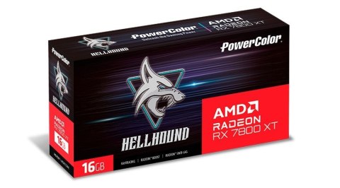 PowerColor Karta graficzna PowerColor Radeon RX 7800 XT Hellhound 16GB OC GDDR6 PowerColor Karta graficzna PowerColor Radeon RX 7800 XT Hellhound 16GB OC GDDR6
