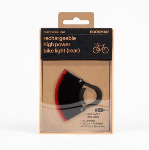 BOOKMAN Lampka rowerowa BOOKMAN Curve Rear Light 37lm BOOKMAN Lampka rowerowa BOOKMAN Curve Rear Light 37lm