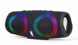 GEMBIRD GEMBIRD PRZENOŚNY GŁOŚNIK BLUETOOTH LED RMS 2X 5W, WBUDOWANY MIKROFON, KOLOR CZARNY, USB, AUX, MICROSD
