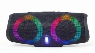 GEMBIRD GEMBIRD PRZENOŚNY GŁOŚNIK BLUETOOTH LED RMS 2X 5W, WBUDOWANY MIKROFON, KOLOR CZARNY, USB, AUX, MICROSD
