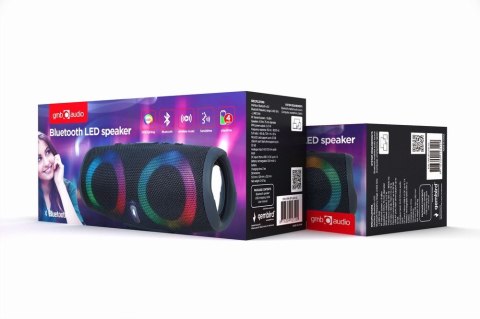 GEMBIRD GEMBIRD PRZENOŚNY GŁOŚNIK BLUETOOTH LED RMS 2X 5W, WBUDOWANY MIKROFON, KOLOR CZARNY, USB, AUX, MICROSD GEMBIRD GEMBIRD PRZENOŚNY GŁOŚNIK BLUETOOTH LED RMS 2X 5W, WBUDOWANY MIKROFON, KOLOR CZARNY, USB, AUX, MICROSD