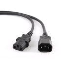GEMBIRD Kabel GEMBIRD PC-189 (C13 / IEC C13 / IEC 320 C13 - C14 ; 1,8m; kolor czarny)