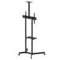 Maclean MACLEAN STAND / WÓZEK DO TV, PÓŁKA NA KAMERĘ, NA KÓŁKACH, 37-70", MAX. OBCIĄŻENIE 45KG/5KG PÓŁKA, MAX. VESA 600X400 MC-113 B