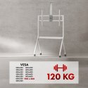Maclean MACLEAN STAND / WÓZEK DO TV, PÓŁKA NA KAMERĘ, NA KÓŁKACH, 55-100", MAX. OBCIĄŻENIE 120KG/10KG PÓŁKA, MAX. VESA 900X600 MC-114