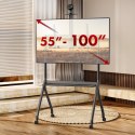 Maclean MACLEAN WÓZEK DO TV, PÓŁKA NA KAMERĘ, NA KÓŁKACH, 55-100", MAX. OBCIĄŻENIE 120KG/10KG PÓŁKA, MAX. VESA 900X600 MC-114 B