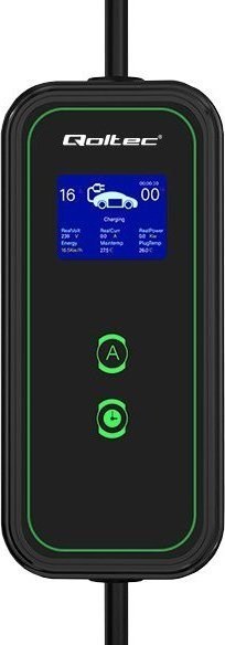 Qoltec Qoltec Mobilna ładowarka do samochodów EV 2w1 Typ2 3.5kW 230V